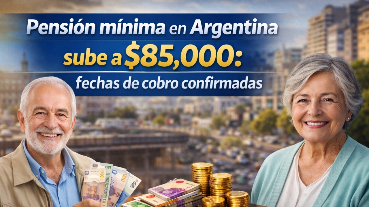 Pensión mínima en Argentina sube a $85,000: fechas de cobro confirmadas