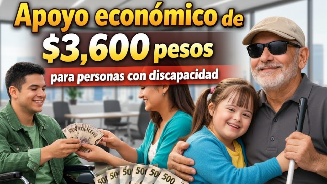 Apoyo de $3,600 para personas con discapacidad en marzo 2026