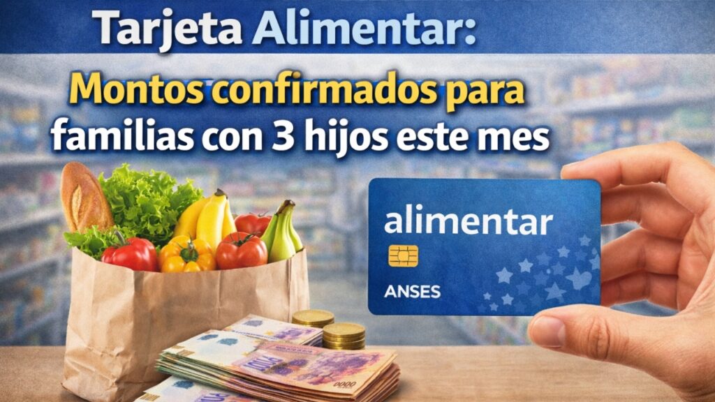 Tarjeta Alimentar: Montos confirmados para familias con 3 hijos este mes
