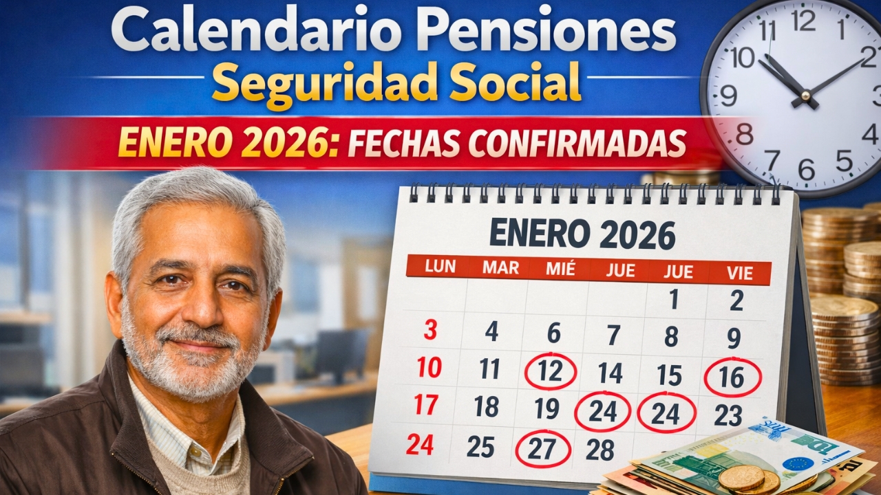 Calendario pensiones Seguridad Social enero 2026: fechas confirmadas